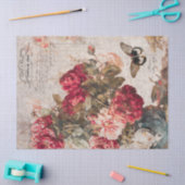 Vintage Blume und Schmetterlingsdekoupage Seidenpapier (Basteln)