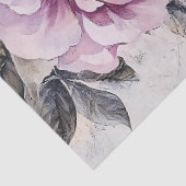 Vintage Blume und Schmetterlingsrosa und Lila Doup Seidenpapier (Detail)