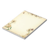Vintage Blume und Vögel Notizblock (Rotiert)