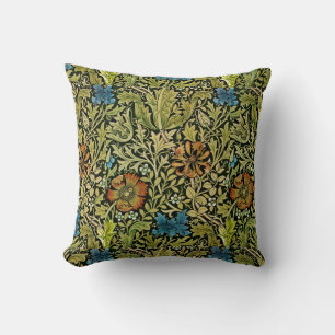 Vintage Blume und Weintrauben Kissen