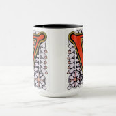 Vintage Blume "V" - Tasse (Zentrum)