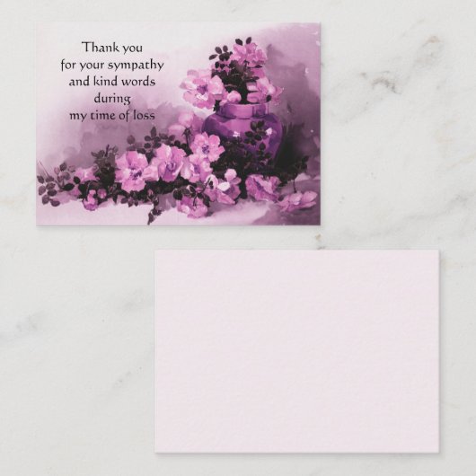 Vintage Blume Vase Danke Karte (Vorne/Hinten)