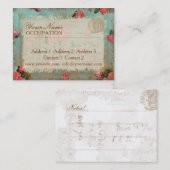 Vintage Blume - Visitenkarte (Vorne/Hinten)