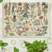 Vintage Blume von Adolphe Millot Geschirrtuch (Gefaltet)