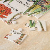 Vintage Blume von Adolphe Millot Puzzle (Seite)