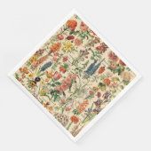 Vintage Blume von Adolphe Millot Serviette (Ecke)