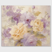 Vintage Blume von Pastel Garden Geschenkpapier (Flach)