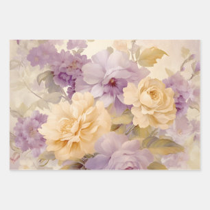 Vintage Blume von Pastel Garden Geschenkpapier Set