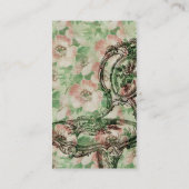 Vintage Blume Vorsitzender Visitenkarte (Rückseite)