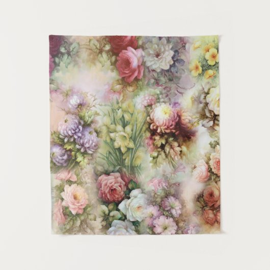 Vintage Blume Wandteppich (Vorderseite)