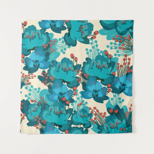 Vintage Blume Wandteppich (Vorderseite)