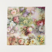 Vintage Blume Wandteppich (Vorderseite (Horizontal))