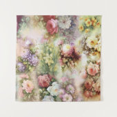 Vintage Blume Wandteppich (Vorderseite)