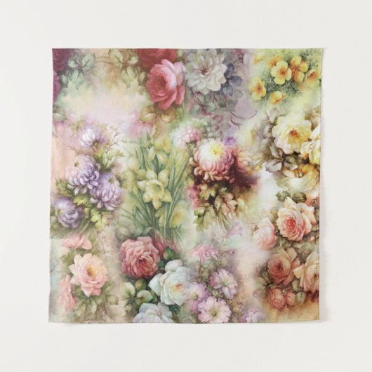 Vintage Blume Wandteppich (Vorderseite)