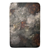 Vintage Blume Weiß und Rost Hydrangea botanisch Badematte (Vorderseite Vertikal)