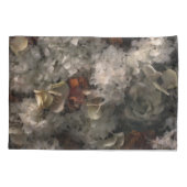 Vintage Blume Weiß und Rost Hydrangea botanisch Kissenbezug (Rückseite)