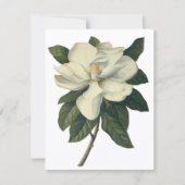 Vintage Blume White Magnolia Blossom Einladung (Vorderseite)