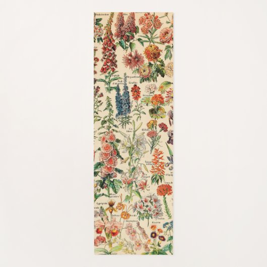 Vintage Blume Yogamatte (Vorderseite)