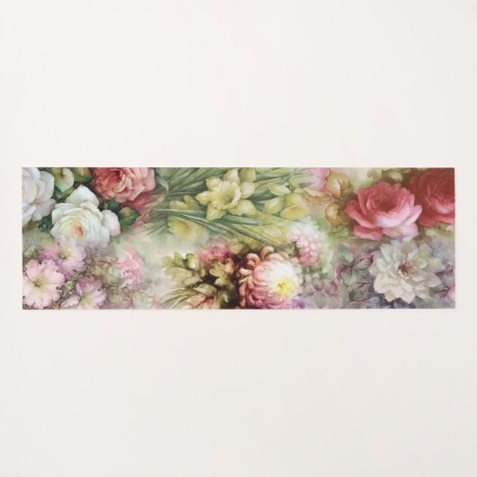 Vintage Blume Yogamatte (Rückseite (Horizontal))