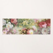 Vintage Blume Yogamatte (Vorderseite (Horizontal))