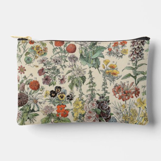 Vintage Blume Zubehörtasche (Vorderseite)