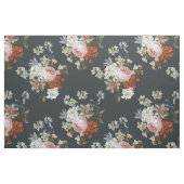 Vintage Blume zum dunkelblauen Hintergrund Stoff (Fat Quarter (45,7 x 55,9 cm))