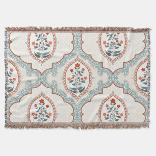 Vintage Blume Zweige, indische Textilien. Decke
