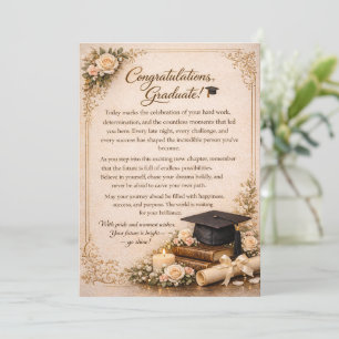 Vintage-Blumen-Abschluss-Gratulationskarte Feiertagskarte