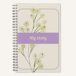 Vintage-Blumen-Aquarell-Notizbuch Notizblock