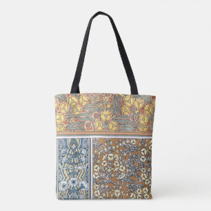 Vintage-Blumen Art Nouveau, Pfeilkopf-Blumen Tasche