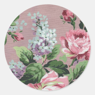 Vintage-Blumen-Aufkleber Runder Aufkleber