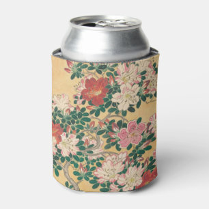 Vintage Blumen Azalee Japanische Malerei Dosenkühler