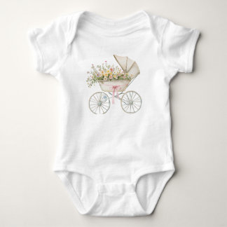 Vintage-Blumen-Babykutsche-Body – Süß Baby Strampler