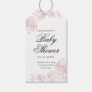 Vintage-Blumen-Babyshower-Geschenkanhänger Geschenkanhänger