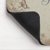 Vintage Blumen Beige Mousepad (Ecke)
