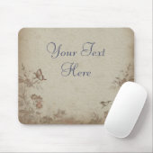 Vintage Blumen Beige Mousepad (Mit Mouse)