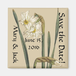 Vintage Blumen-BlumenSave the Date Magnet
