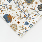 Vintage-Blumen-Botanik-Design Fleecedecke (Ecke)