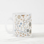 Vintage-Blumen-Botanik-Design Mattglastasse (Links)