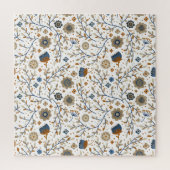 Vintage-Blumen-Botanik-Design Puzzle (Vertikal)