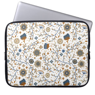 Vintage-Blumen-Botanik-Musterdesign Laptopschutzhülle