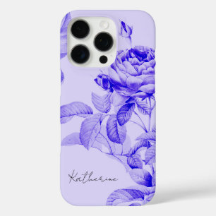 Vintage-Blumen Botanische Blumen Lila Elegant iPhone 16 Pro Hülle