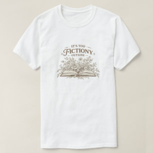 Vintage-Blumen-Buchliebhaber Draußen ist es zu fik T-Shirt