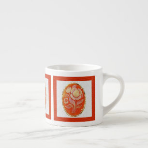 Vintage-Blumen-Cameo Muttertag Espressotasse