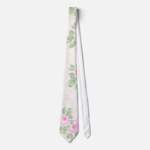 Vintage Blumen Chic rosa Rosen Krawatte