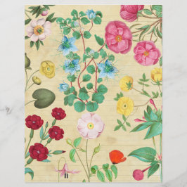 Vintage-Blumen-Collage-Bogen