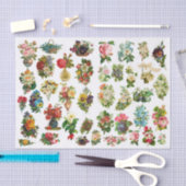 Vintage-Blumen-Collage-Decoupage-Drucke Seidenpapier (Handwerk)