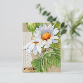 Vintage-Blumen-Collage Postkarte (Stehend Vorderseite)