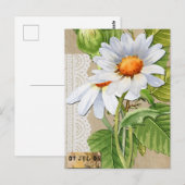 Vintage-Blumen-Collage Postkarte (Vorne/Hinten)