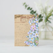 Vintage-Blumen-Collage Postkarte (Stehend Vorderseite)